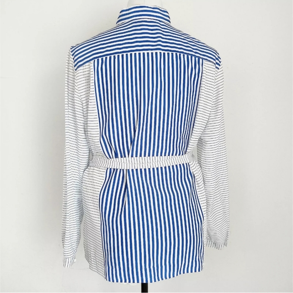VTG 1 East Custom Collection Nautical Striped Long Sleeve Blouse Union Label 18 - Picture 5 of 10
